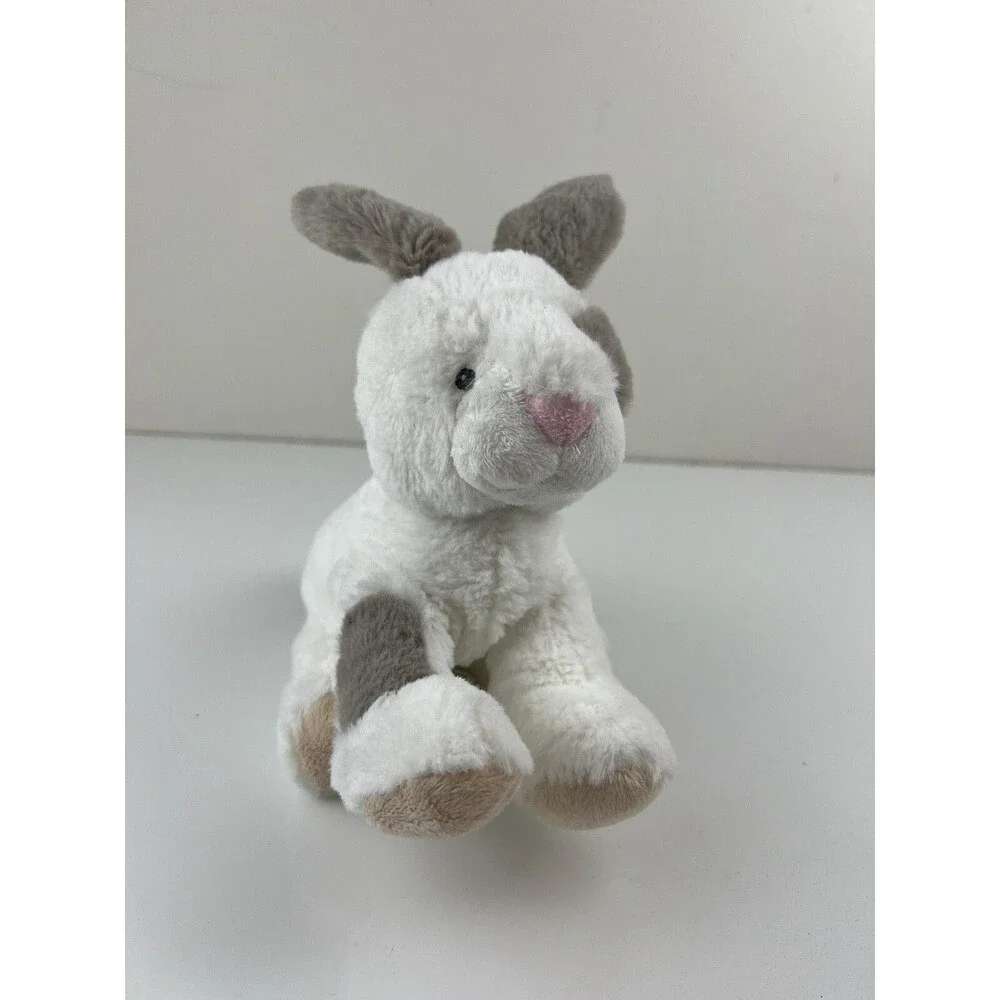 Carter’s Bunny Rabbit Plush Stuffed Animal Lovey Baby Toy 2016 White Gray Cuddly